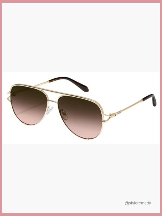 Plastic Aviator Sunglasses with Twist Detail Arms